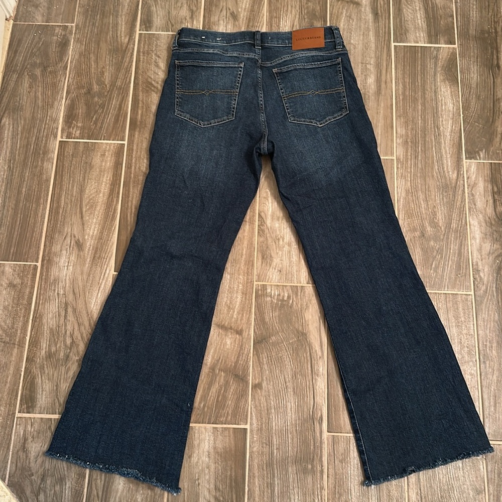Lucky Brand Sweet Mid Rise flared jeans with frayed hem - Picture 3 of 7